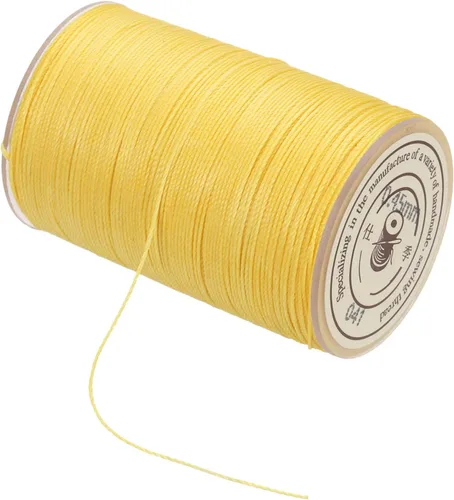 Miniatura 162 de MECCANIXITY Cordón encerado de poliéster encerado de 0.020 in, cuerda de cera de 175 yardas para hacer pulseras, collares, cuentas, joyería y Negro