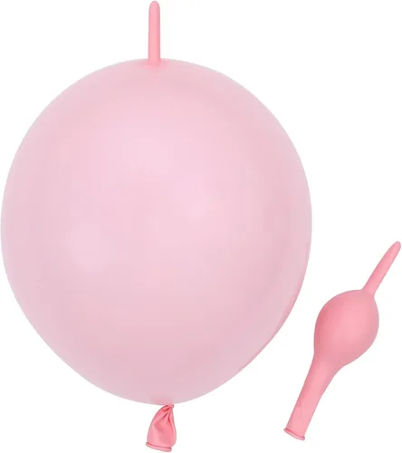 Globos de eslabones de 10 pulgadas, 60 globos de eslabones de látex rosa bebé, 60 piezas para decoración de bodas, cumpleaños, Halloween, Navidad,
