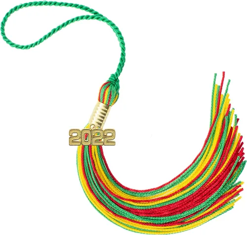 Miniatura 338 de Borla de graduación Aqua 2022, todos los colores escolares disponibles, fabricada en Estados Unidos