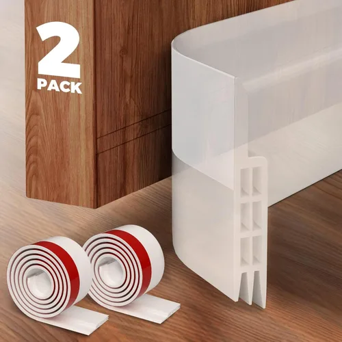 Miniatura 8 de Holikme Tapón de puerta para puertas, rollos y tiras para debajo de la puerta, bloqueador de corrientes de aire, aislante, tapón de ruido, adhesivo
