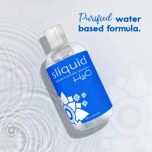 Miniatura 5 de Sliquid H2O Lubricante a base de agua, sin fragancia ni sabor, lubricante natural para mujeres, sin manchas, 8.5 onzas líquidas