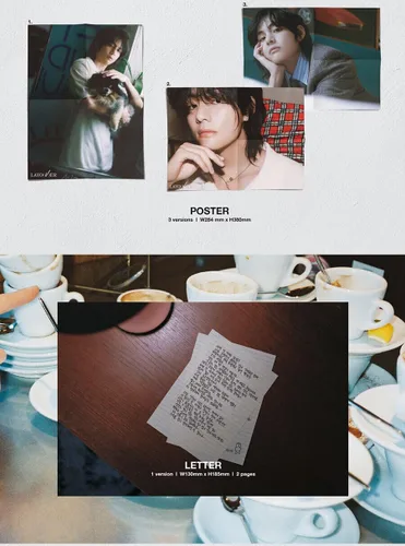Miniatura 6 de WEVERSE POB BTS V LAYOVER Álbum VER.1: VERDE + VER.2: AZUL + VER.3: PURPLE - 3 Ver Set + Tarjeta de regalo de tienda K-POP sellada
