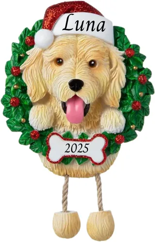 Miniatura 26 de Adornos personalizados para árbol de Navidad 2024 para mascotas – Razas de perros Beagle – Adorno personalizado de Feliz Navidad – Recuerdo
