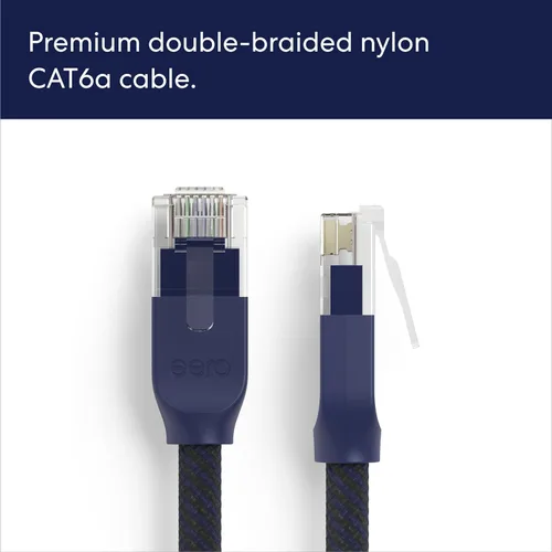 Miniatura 4 de Cable Ethernet Amazon eero CAT6a: Admite velocidades de más de 10 gigabits, 1 pie, paquete de 1, negro titanio Titanium Black