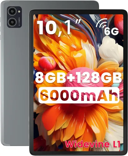 Azeyou 2025 Tablet Android 14 Actualizada, Tablet de 10.1 Pulgadas Procesadores Octa-Core con 8GB RAM 128GB ROM, Pantalla Táctil IPS, Wi-Fi 6, BT
