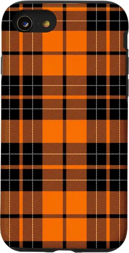 Miniatura 17 de Otoño cuadros naranja y negro patrón patrón caso para iPhone 17