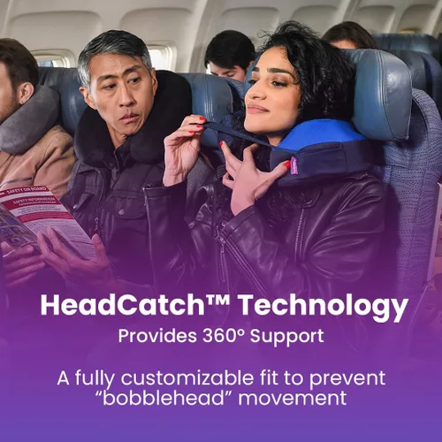Miniatura 2 de Cabeau Almohada cervical de viaje para aviones – The Neck's Evolution, TNE S3 – Diseño de espuma viscoelástica de apoyo para vuelos de larga