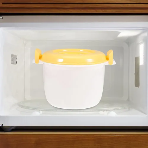 Miniatura 4 de Contenedor de comida para microondas Microondas Arrocera Contenedor de alimentos: 1L Cocina de pasta Horno Olla de arroz Vaporizador Microondas