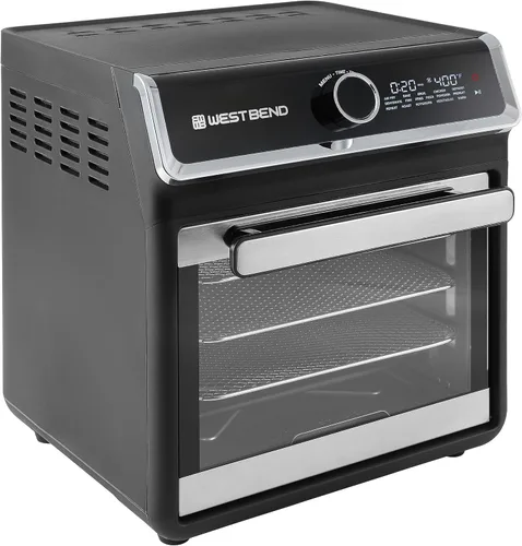 Miniatura 12 de Horno freidora de aire West Bend XL de 26 cuartos con controles digitales, puerta de fácil visualización y 24 programas de cocción, incluye nueve