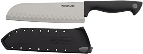 Miniatura 17 de Farberware Edgekeeper – Cuchillo de carnicero de 15 cm con cubierta autoafilable, cuchillo de cocina de acero inoxidable de alto carbono con mango