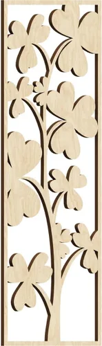 Miniatura 89 de 9 3/8 pulgadas de ancho x 24 3/8 pulgadas de alto x 1/4 pulgadas de alto, Bradford Paneles de pared decorativos de madera de calado, roble rojo rojo
