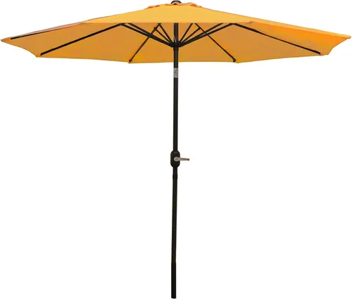 Miniatura 21 de Sunnydaze 9 pies Parasol de Patio de aluminio con inclinación y manivela, Contemporáneo, Beige