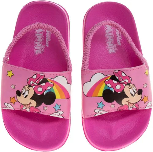 Disney Minnie Mouse, Encanto, Mickey, Lightning McQueen, Frozen Elsa Anna Girl - Sandalias de verano para niños con correa trasera para la playa,
