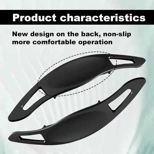 Miniatura 3 de Fundas Negras para Extensiones de Paletas de Cambio de Volante Compatibles con Toyota Camry 2018-2023 Corolla RAV4 Avalon 2019-2023 Decoración