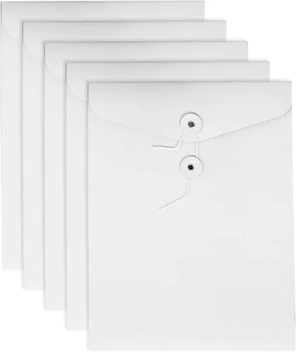 VANRA Carpeta de archivos de cuerda de papel kraft, sobre para archivar proyectos, documentos, organizador de cartas, plano, sin expansión, tamaño