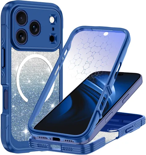 Miniatura 41 de Hekodonk Funda para iPhone 15 Pro Max, compatible con Magsafe [protector de pantalla de vidrio templado integrado y protección de lente de cámara]