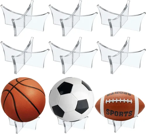 CANIPHA Soporte de bola de acrílico - Soporte de exhibición para fútbol, baloncesto, fútbol, voleibol, rugby y más - Escaparate de trofeos y