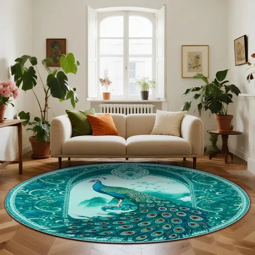 Miniatura 44 de Alfombra abstracta de 3 x 5 para sala de estar, dormitorio, entrada, color azul