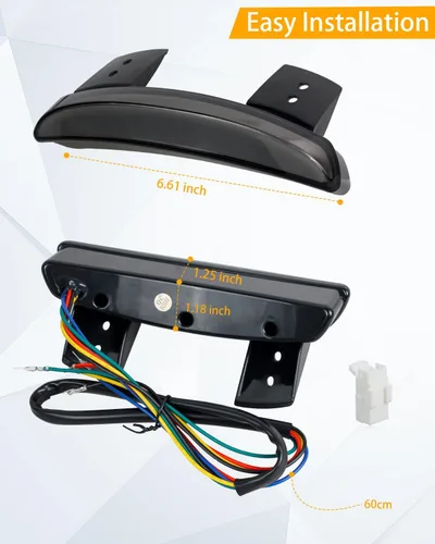 Miniatura 6 de Luz trasera LED para motocicleta, luz de freno difusora, guardabarros trasero, intermitentes compatibles con Harley Sportster Iron 883 XL1200C