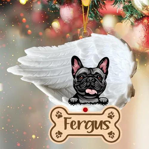 Miniatura 76 de Adorno de perro afgano de 1 ángel, adorno acrílico 2D personalizado conmemorativo para perros, regalo por pérdida de mascotas, regalo