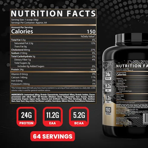 Miniatura 2 de Nutrex Research Proteína de suero de chocolate en polvo para hombres y mujeres, infusión aislada de suero con EAA y Hi BCAA Sports Nutrition