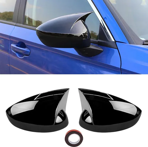Miniatura 12 de Moonlinks Compatible con cubierta de espejo lateral del lado del pasajero para Honda Civic 2016-2021, negro brillante para Civic de 10ª