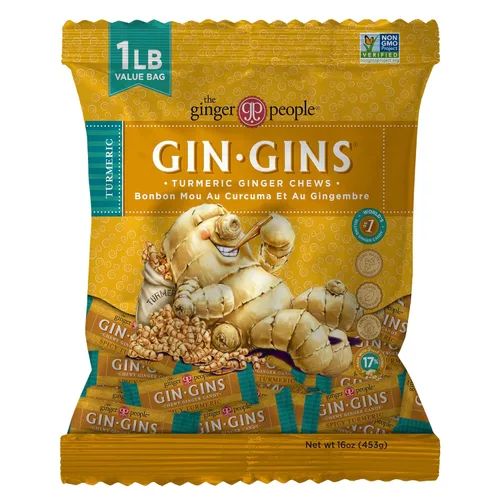 Miniatura 16 de The Ginger People Gin Gins Ginger Gummies - Gomitas dulces de jengibre, antináuseas, 1lb Bolsa