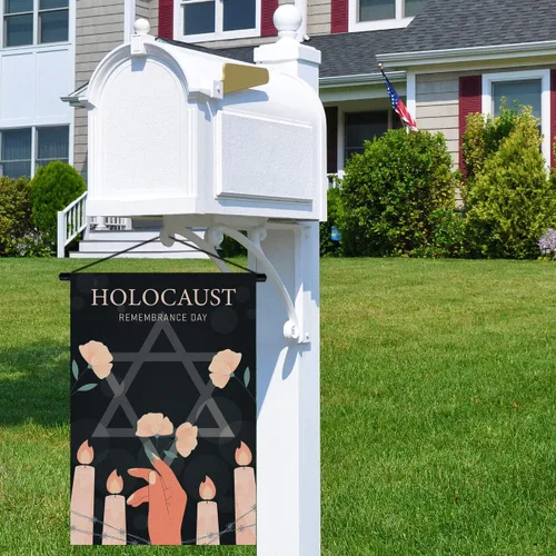 Miniatura 4 de Nepnuser Bandera de jardín del holocausto judíos de lino, Israel, judío, Shoah, Día del Recuerdo, para interiores y exteriores, decoración de patio
