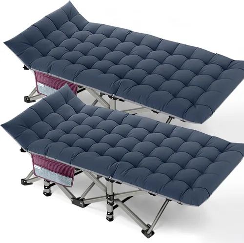 Miniatura 16 de DoCred Catre plegable XXL de gran tamaño con colchón, catre de dormir resistente, cama portátil para adultos al aire libre con bolsa de transporte