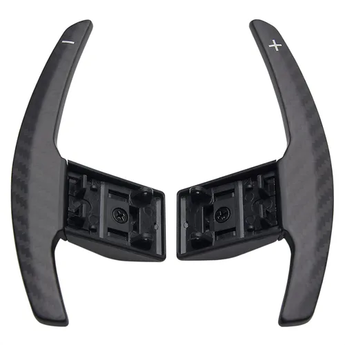 Miniatura 8 de Cubierta de fibra de carbono real para volante de cambio extendida compatible con BMW F01 F02 F06 F07 F10 F13 F15 F20 F21 F30 F45 F48 F80 F83 I12 M2