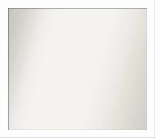 Miniatura 390 de Amanti Art Espejo de baño blanco para sobre el fregadero, 24 x 24 pulgadas, hecho a medida, espejo de tocador cuadrado blanco estrecho, marco