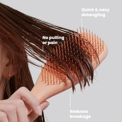 Miniatura 4 de Tangle Teezer Cepillo desenredante definitivo para cabello húmedo y seco, elimina nudos y reduce la rotura para todo tipo de cabello, albaricoque