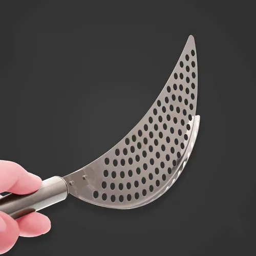 Miniatura 3 de Paquete de 2 coladores de acero inoxidable para grasa, para pasta, escurridor de mano para diferentes ollas, herramienta de cocina
