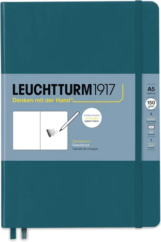 Miniatura 25 de Leuchtturm1917 - Cuaderno mediano de tapa dura para bocetos (negro) - 112 páginas de papel de 150 g/m²