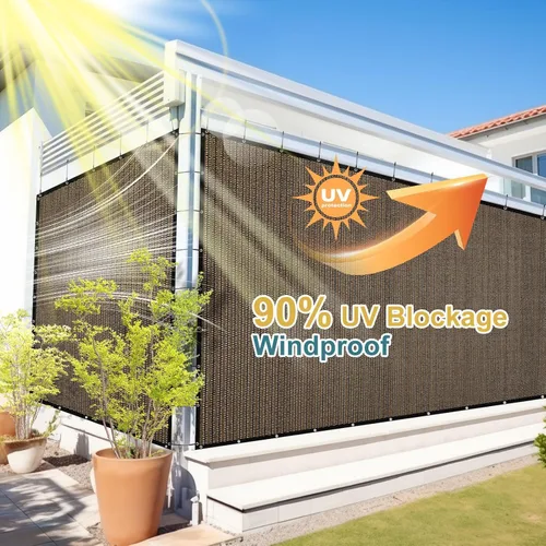 Miniatura 2 de Shade&Beyond - Tela de sombra con 90% de protección solar y ojales, toldo para pérgola, protector solar de lona de malla para patio, exteriores, Moca