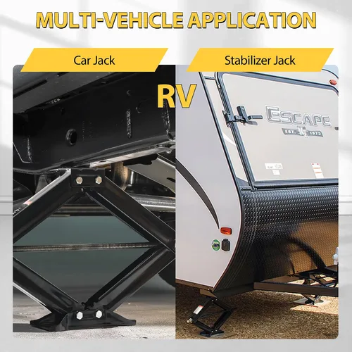 Miniatura 6 de Estabilizador de Gato de Tijera para RV 6500lb Trabajo Pesado 24" Estabilizador de Remolque RV Gato de Tijera Nivelador para Remolque Camper