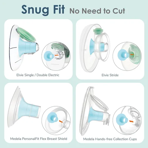 Miniatura 6 de Maymom Inserto de brida azul de 0.827 in compatible con Elvie Single/Double Electric, Elvie Stride Cup (0.945 in), compatible con Medela PersonalFit
