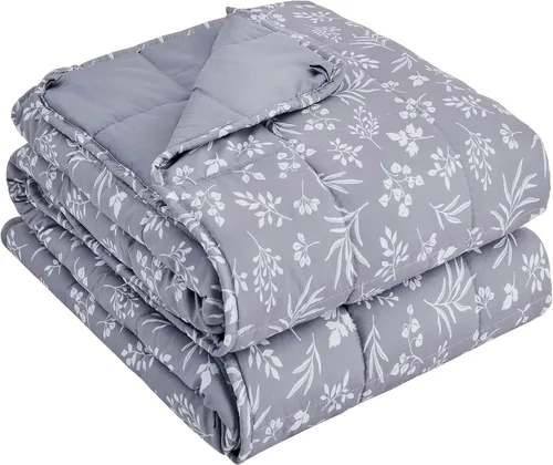Miniatura 34 de yescool - Manta con peso, 7 libras, fresca, transpirable, con cuentas de cristal prémium, lavable a máquina, para dormir, 60-90 libras, 41 x 60 Gris