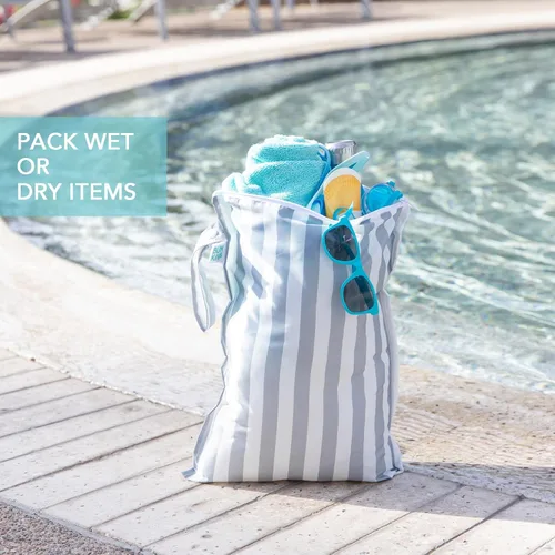 Miniatura 3 de Bumkins - Bolsa húmeda impermeable más grande - Para bebé, viajes, traje de baño, pañales de tela, piezas de bomba, piscina, gimnasio, artículos
