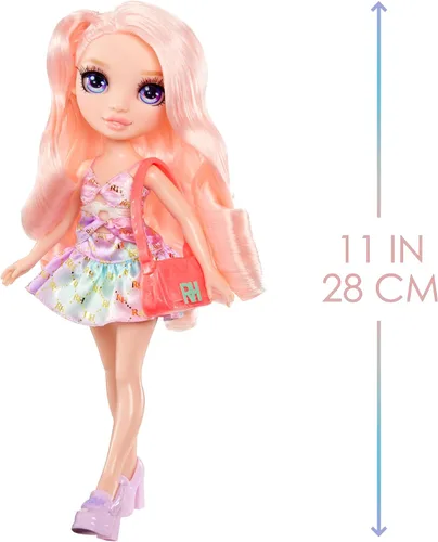 Miniatura 3 de Rainbow High My Fashion Style Bella, muñeca de moda rosa de 11 pulgadas con traje llamativo, bolso elegante, gran regalo de juguete para niñas de 4