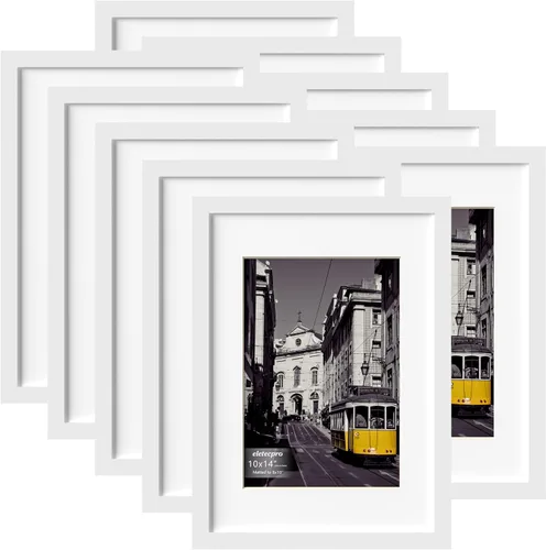 Miniatura 69 de eletecpro - Juego de 10 marcos de fotos de 5 x 7 pulgadas, collage de marcos de fotos para decoración de pared, muestra fotos de 4 x 6