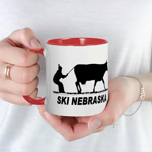 Miniatura 42 de CafePress I Love Nebraska Taza de café de cerámica de 11 oz (11.0 fl oz)