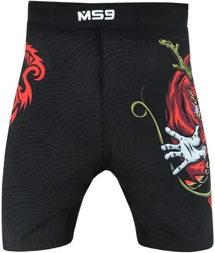 Miniatura 3 de MS9 Pantalones cortos de artes marciales mixtas para hombres, Grappling Kick Boxing BJJ Boxing