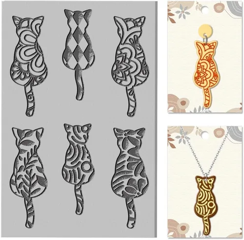 CHGCRAFT Tapete de textura de arcilla para visión trasera, moldes de arcilla polimérica bohemia, herramientas artísticas de textura de arcilla para