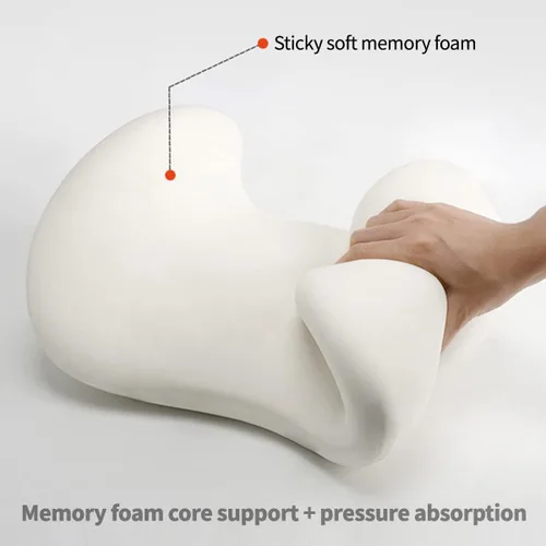 Miniatura 6 de Almohada de apoyo lumbar, almohada lumbar de espuma viscoelástica para aliviar el dolor de espalda, almohada lumbar ergonómica aerodinámica
