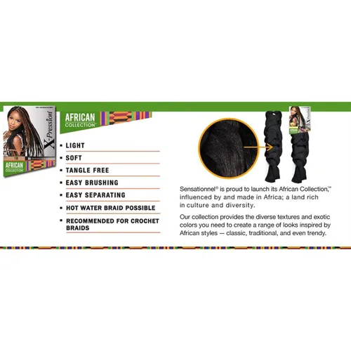 Miniatura 4 de Sensationnel - Paquete de 3 unidades de cabello trenzado X-pression / Color 1B / Negro apagado