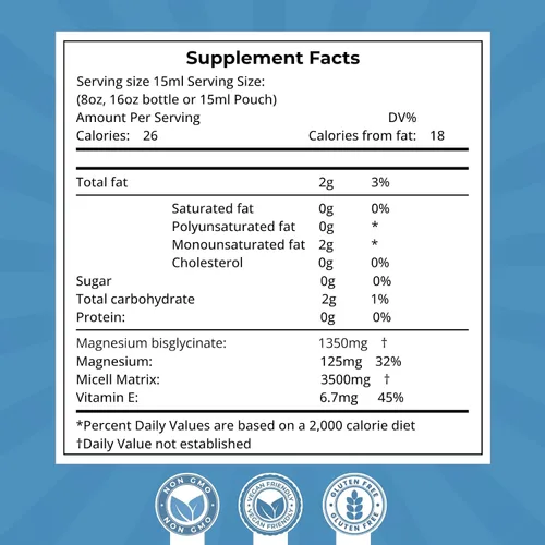Miniatura 2 de PURALITY HEALTH Micelle - Magnesio liposomal - Absorción mejorada - Suplemento vitamínico de bisglicinato de magnesio líquido vegano, sin OMG