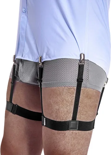 Miniatura 2 de Mens Shirt Stays Garters Holders Premium Shirt Stays for Men Police Military Law Enforment, Elastic Shirt Tuckers