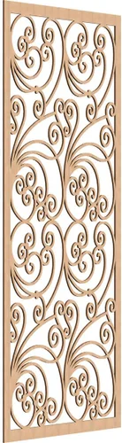 Miniatura 162 de 9 3/8"W x 24 3/8"H x 1/4"T Marilla Decorativos Paneles de Pared de Madera Calado, Abedul