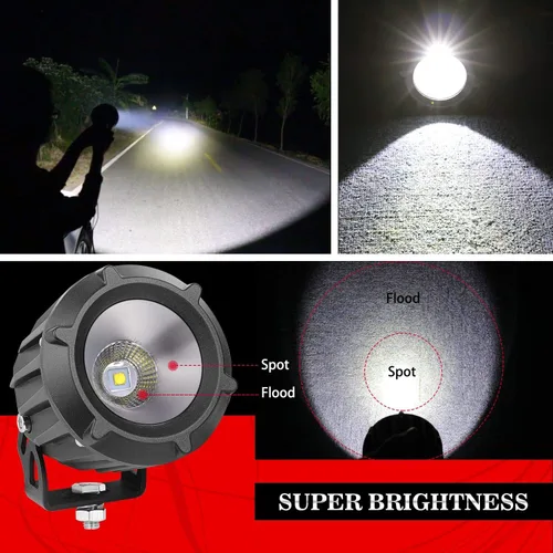 Miniatura 6 de Cápsulas LED, Auto Power Plus 2 piezas de 3 pulgadas y 50 W, luz de conducción redonda todoterreno, luz de trabajo LED de punto de inundación
